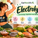 Electrolyte-rich foods including bananas, coconut water, avocados, potatoes, leafy greens, yogurt, nuts, and seeds to support hydration and muscle function.